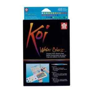 Sakura : Koi Watercolor Pocket Field Sketch Boxes - Pack Of 48