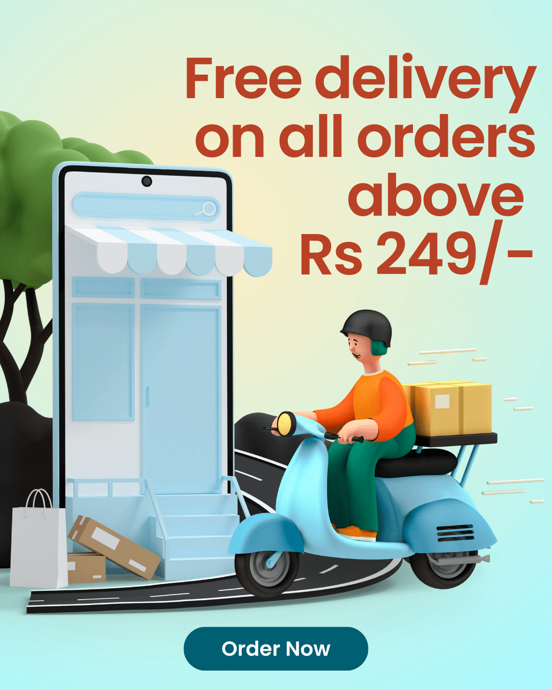 Home Free Delivery Banner Mobile